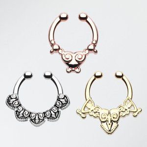 3 Pcs of Tribal Inspired Fake Septum Package